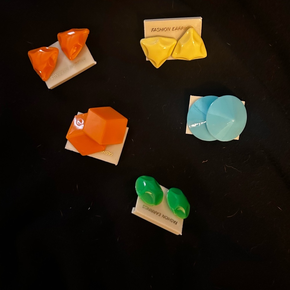 Colorful Geometric Earrings Set